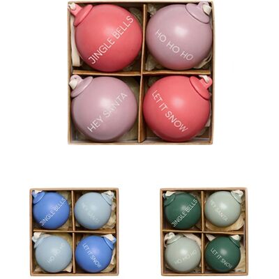 Design Letters - X-MAS Stories Lavendel Rosa 4 stk - Dekorative ornamenter Design Letters - X-MAS Stories Lavendel Rosa 4 stk - Dekorative ornamenter