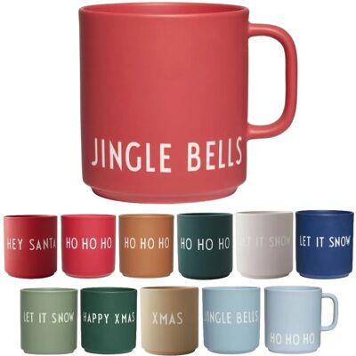 Design Letters AJ Favourite Porcelen Mugg med Håndtak, Jingle Bells / Rød - Mugg Design Letters AJ Favourite Porcelen Mugg med Håndtak, Jingle Bells / Rød - Mugg