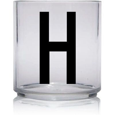 Design Letters H Hvit - Drikkeglass unisex Design Letters H Hvit - Drikkeglass unisex