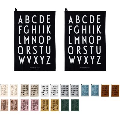 Design Letters Svart Bomullskökshandduk - Klassiskt ABC-Set Design Letters Svart Bomullskökshandduk - Klassiskt ABC-Set