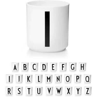 Design Letters Krus - Vintage ABC - Arne Jacobsen - Svart & Hvit - Krus Design Letters Krus - Vintage ABC - Arne Jacobsen - Svart & Hvit - Krus