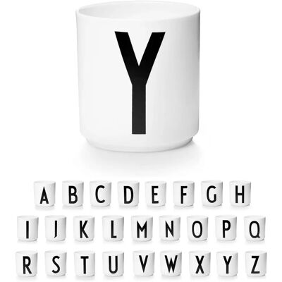 Design Letters Svart Hvit Bokstavkopp - Kaffekopp Design Letters Svart Hvit Bokstavkopp - Kaffekopp