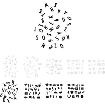 Design Letters Svart Bokstav- og Tallsett - Tilbehør til Oppslagstavler Design Letters Svart Bokstav- og Tallsett - Tilbehør til Oppslagstavler