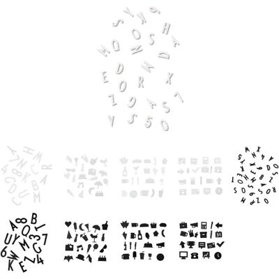 Design Letters Bokstaver og Tall Sett - Bokstaver og Tall for Tavler Design Letters Bokstaver og Tall Sett - Bokstaver og Tall for Tavler