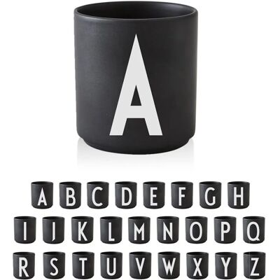 Design Letters Kopp - A Bone China, Svart, Personlig - Kopp Design Letters Kopp - A Bone China, Svart, Personlig - Kopp