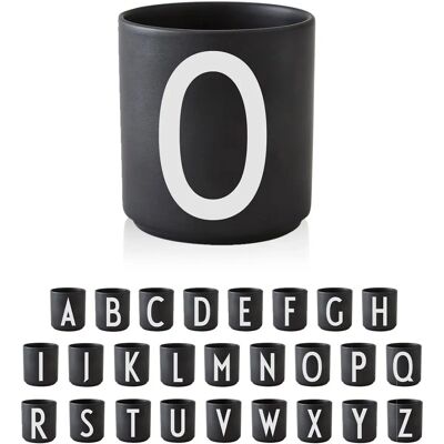 Design Letters Svart Porcelenskopp D - Kopp Design Letters Svart Porcelenskopp D - Kopp