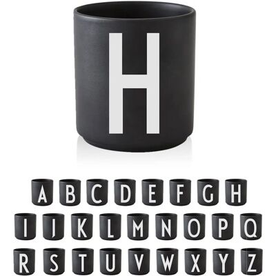 Design Letters Svart H Kopp - Kopp Design Letters Svart H Kopp - Kopp