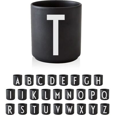 Design Letters Black Ceramic Mug Design Letters Black Ceramic Mug