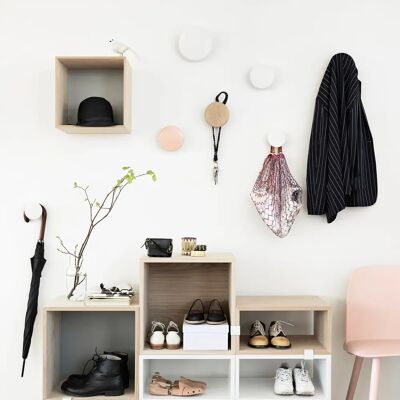 Muuto The Dots Vegghake Natur Ask - Vegghake Muuto The Dots Vegghake Natur Ask - Vegghake