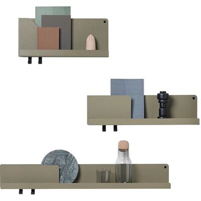 Étagère Murale Muuto Folded - Vert olive - 96cm - Publicité Étagère Murale Muuto Folded - Vert olive - 96cm - Publicité