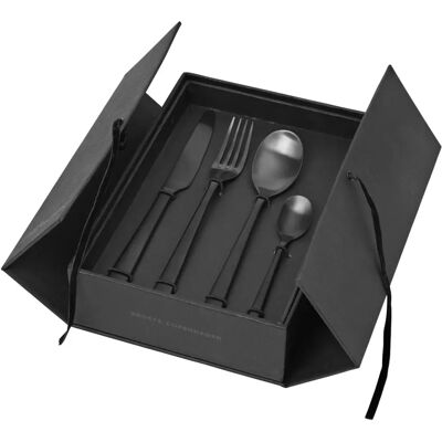 Broste Copenhagen Hune Bestikksett - 16 deler - Titan Matt Svart Broste Copenhagen Hune Bestikksett - 16 deler - Titan Matt Svart