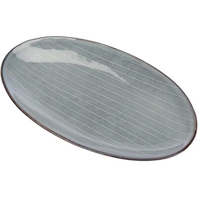 Broste Copenhagen Nordic Sea oval serveringsfat - Keramik Blå 22x13,6cm Broste Copenhagen Nordic Sea oval serveringsfat - Keramik Blå 22x13,6cm