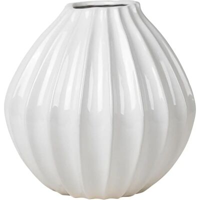 Broste Copenhagen Bred Vase - Organisk Design, Elfenbein, 30cm Broste Copenhagen Bred Vase - Organisk Design, Elfenbein, 30cm