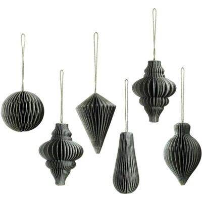 Broste Copenhagen Christmas Mix Paper Decorations - Set of 6 Broste Copenhagen Christmas Mix Paper Decorations - Set of 6