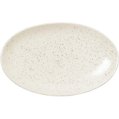 Broste Copenhagen Nordic Vanilla 22cm Oval Tallerken - Stein, Håndglasert, Nordisk Design Broste Copenhagen Nordic Vanilla 22cm Oval Tallerken - Stein, Håndglasert, Nordisk Design