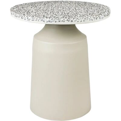 Broste Copenhagen Agari - Table d'appoint en fer et terrazzo moderne - Publicité Broste Copenhagen Agari - Table d'appoint en fer et terrazzo moderne - Publicité