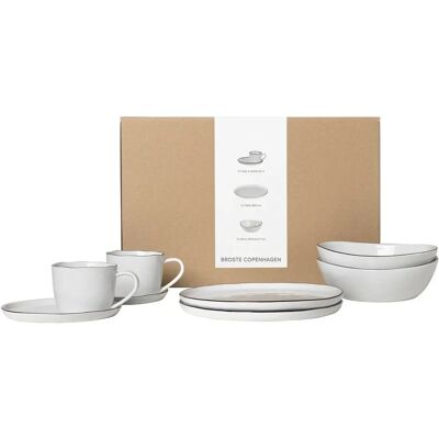 Broste Copenhagen Salt Servise - Hvit - Porselen Broste Copenhagen Salt Servise - Hvit - Porselen