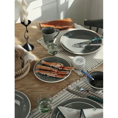 Broste Copenhagen Taverna Tiefer Teller - 24cm, Grün, 4er-Set Broste Copenhagen Taverna Tiefer Teller - 24cm, Grün, 4er-Set