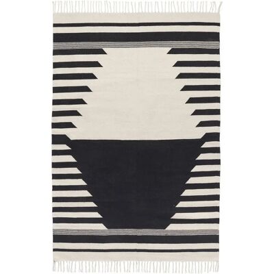 Broste Copenhagen Iselin-Teppich - Schwarz - 140x200cm Broste Copenhagen Iselin-Teppich - Schwarz - 140x200cm