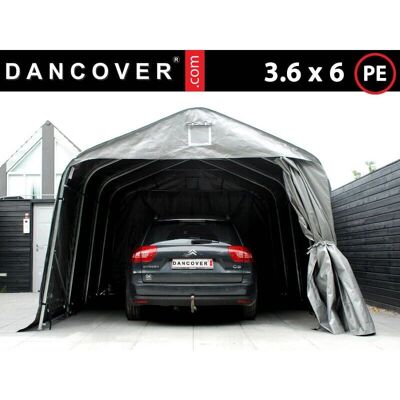 Carpa garaje PRO 3,6x6x2,68m - Impermeable, Gris Carpa garaje PRO 3,6x6x2,68m - Impermeable, Gris