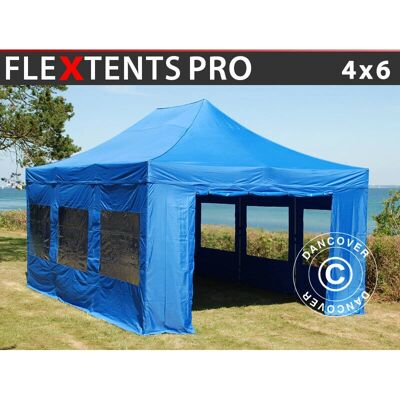 Dancover FleXtents PRO 4x6 m Blue - Pop-up Gazebo Dancover FleXtents PRO 4x6 m Blue - Pop-up Gazebo