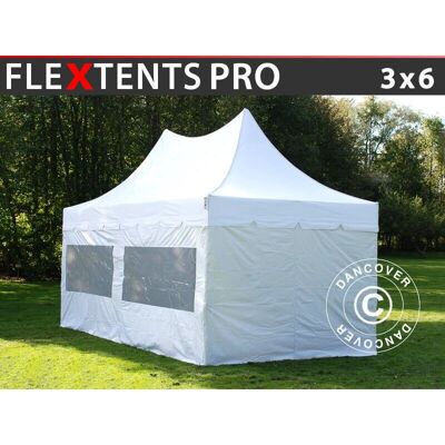 Dancover White Peak Pagoda 3x6m Pop-up Gazebo - Waterproof & Adjustable Dancover White Peak Pagoda 3x6m Pop-up Gazebo - Waterproof & Adjustable