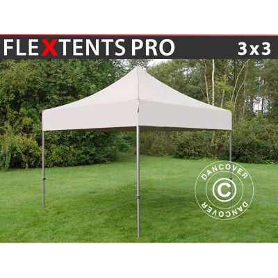 Dancover Gazebo pieghevole FleXtents PRO 3x3 m Latte - Tenda pop-up Dancover Gazebo pieghevole FleXtents PRO 3x3 m Latte - Tenda pop-up