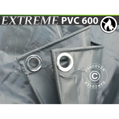 Dancover Grey 5x7m PVC Tarpaulin - Heavy-duty, Flame retardant Dancover Grey 5x7m PVC Tarpaulin - Heavy-duty, Flame retardant