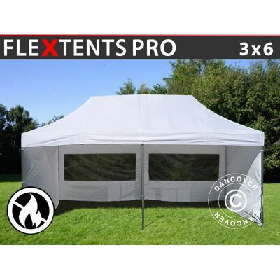 Dancover Weiß 3x6m Faltzelt - Flame retardant, inkl. 6 Seitenwände Dancover Weiß 3x6m Faltzelt - Flame retardant, inkl. 6 Seitenwände