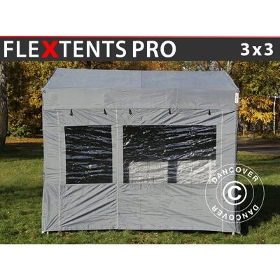 Tenda Trapezo 3x3m Grigia Dancover - Impermeabile, Resistente UV, Montaggio Veloce Tenda Trapezo 3x3m Grigia Dancover - Impermeabile, Resistente UV, Montaggio Veloce