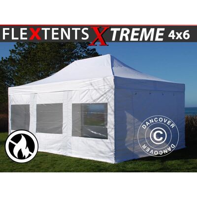Dancover Blanco FleXtents Xtreme 50 4x6m Gazebo plegable - Calidad profesional Dancover Blanco FleXtents Xtreme 50 4x6m Gazebo plegable - Calidad profesional