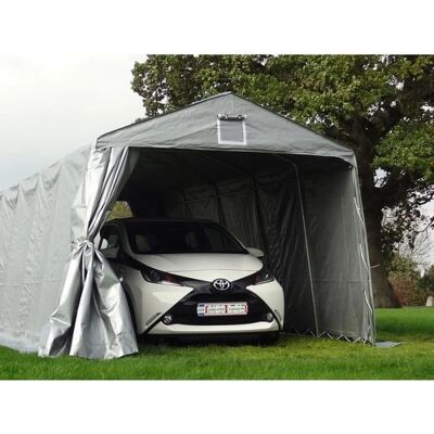 Dancover Garaje Portátil Básico 3,3x3,6x2,4 m Gris - Garaje Portátil Dancover Garaje Portátil Básico 3,3x3,6x2,4 m Gris - Garaje Portátil