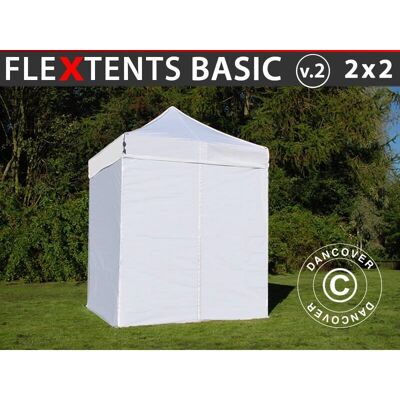 Dancover Gazebo Pieghevole Bianco FleXtents Basic v.2 - Gazebo Pieghevole Dancover Gazebo Pieghevole Bianco FleXtents Basic v.2 - Gazebo Pieghevole