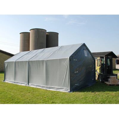 Dancover Rifugio di stoccaggio grigio PRO 3x8x2.82m PVC - Rifugio di stoccaggio Dancover Rifugio di stoccaggio grigio PRO 3x8x2.82m PVC - Rifugio di stoccaggio