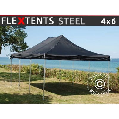 Dancover Pop up gazebo FleXtents Steel 4x6 m Black - Pop-up Gazebo Dancover Pop up gazebo FleXtents Steel 4x6 m Black - Pop-up Gazebo