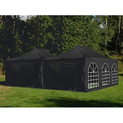 Toldo plegable FleXtents Steel 8x6m - Negro, 8 paredes laterales incluidas Toldo plegable FleXtents Steel 8x6m - Negro, 8 paredes laterales incluidas