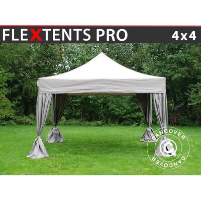 FleXtents PRO 4x4m Latte - Carpa Plegable FleXtents PRO 4x4m Latte - Carpa Plegable