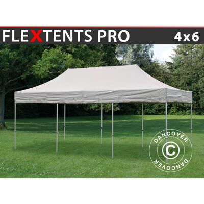 Tenda FleXtents 4x6m Latte - Pieghevole, Resistente UV, Portatile Tenda FleXtents 4x6m Latte - Pieghevole, Resistente UV, Portatile