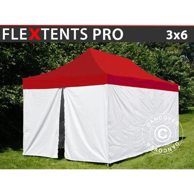 Tenda evento Dancover Rosso / Bianco 3x6m - Impermeabile e portatile Tenda evento Dancover Rosso / Bianco 3x6m - Impermeabile e portatile