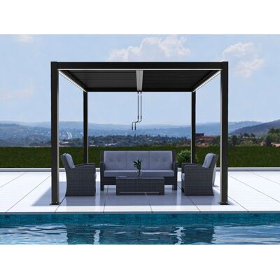 Dancover San Pablo Bioklimatischer Pavillon 3x3m Schwarz Dancover San Pablo Bioklimatischer Pavillon 3x3m Schwarz