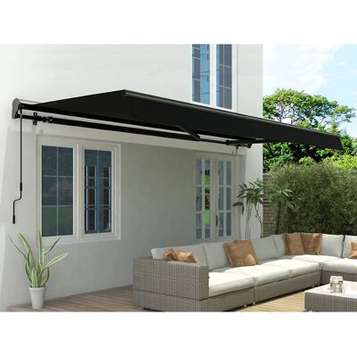 Dancover Schwarze Markise - Fernbedienung 3,95x2,5m - Terrassenschirm Dancover Schwarze Markise - Fernbedienung 3,95x2,5m - Terrassenschirm