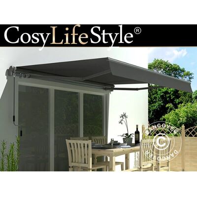 DANCOVER Aluminiummarkise 3,95x3m Grau UV50+ Wasserdicht DANCOVER Aluminiummarkise 3,95x3m Grau UV50+ Wasserdicht