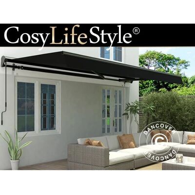 DANCOVER - Kompakte Terrassenmarkise - 3,95x3m - Schwarz DANCOVER - Kompakte Terrassenmarkise - 3,95x3m - Schwarz