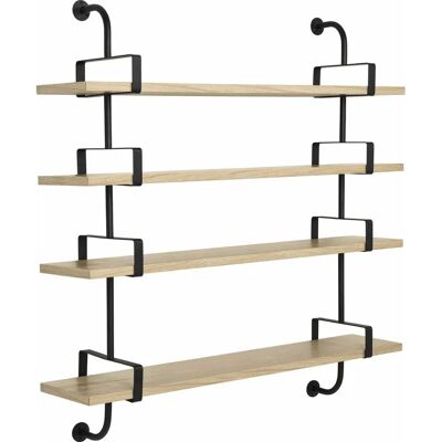 Étagère Murale Démon - Chêne - 155cm Système Modulaire - Publicité Étagère Murale Démon - Chêne - 155cm Système Modulaire - Publicité