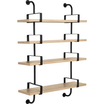 Étagère Murale Démon - 95cm Chêne - 4 Niveaux - Publicité Étagère Murale Démon - 95cm Chêne - 4 Niveaux - Publicité