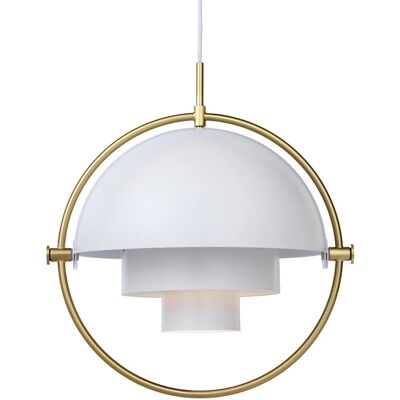 GUBI Suspension - MULTI-LITE Ø 36 cm, câble 400cm Laiton/ blanc - Publicité GUBI Suspension - MULTI-LITE Ø 36 cm, câble 400cm Laiton/ blanc - Publicité