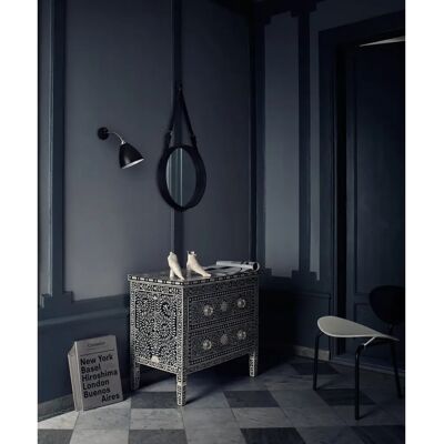 Gubi Bestlite BL7 Vegglampe - Svart / Chrome, Bone China, Messing Gubi Bestlite BL7 Vegglampe - Svart / Chrome, Bone China, Messing