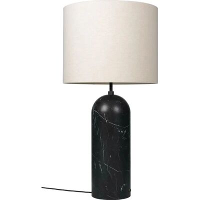 GUBI Gulvlys - Svart marmor, grå marmor, lerret - Moderne design GUBI Gulvlys - Svart marmor, grå marmor, lerret - Moderne design