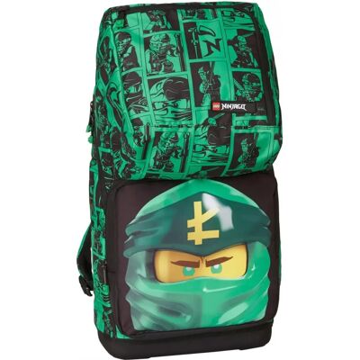 Plecak szkolny Lego Ninjago Optimo Plus - Zielony/Czarny - Ergonomiczny i regulowane paski na ramię Plecak szkolny Lego Ninjago Optimo Plus - Zielony/Czarny - Ergonomiczny i regulowane paski na ramię