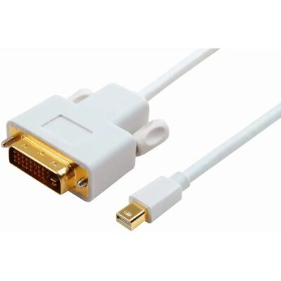 MicroConnect Mini DisplayPort to DVI-D Adapter - 2m White - Video Cable MicroConnect Mini DisplayPort to DVI-D Adapter - 2m White - Video Cable